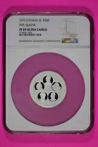 �g�b�v �|�b�v �ō��� ���m 1975 PF 69 �P�C�}������ $50 �t�@�C�u �N�C�[���Y �V���o�[ NGC 7018