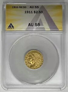 1911N $2.50 CfBA{ C[O  ANACS AU 55