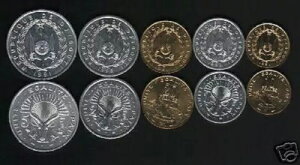 DJIBOUTI 1 2 5 10 20 �t���� 1991-1996 x 100 �Z�b�g���b�g���� UNC �A�j�}���R�C��