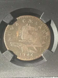 1786 ニュージャージー銅コロニアル ビーム ストレート NGC F15 BN ボールトボックス ファンボックス