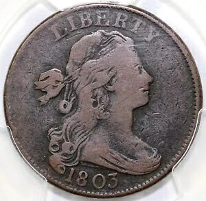 1803 1c S-262 �X���[�� �f�C�g �X���[�� �t���N �h���[�v �o�X�g ���[�W �Z���g PCGS F 12
