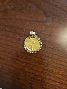 14K ���[�v �x�[�� �y���_���g�A5 �h�� �S�[���h �A�����J�� �C�[�O�� US �R�C�� 22K�B 1/10�I���X