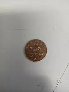 レア 2 ニュー ペンス エリザベス II.1980 コイン。