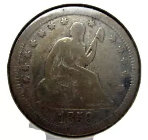 1858-S ���o�e�B �V�[�e�b�h �N�H�[�^�[ 25c �R�C�� �T���t�����V�X�R �~���g �f�G�Ȋ󏭂ȏ����̓��t