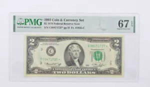 1976 $2 FR Note # 1935-C* 1993 RCʉ݃Zbg PMG 67 EPQ Superb GEM UNC *1809