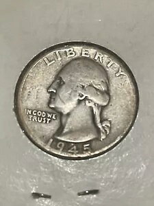 1945�N�̃��V���g���E�V���o�[�E�N�H�[�^�[�B Liberty No Mint Mark �Ɋւ���傫�� CUD �G���[