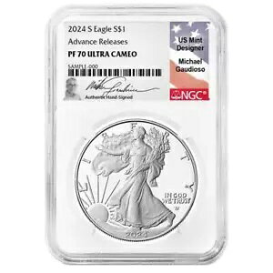 2024-S $1 1 IX v[t AJ Vo[ C[O NGC PF70UC AR Michael Gaudioso Fla...