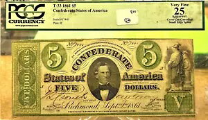 T-33 1861 �N 9 �� 2 �� $5 ��R PCGS VERY FINE VF 25 - NT1247