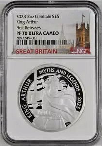 2023 p_bƓ` 1 Ԗڂ̃RC - LO A[T[ 2 IX Vo[ v[t NGC PF70 UC FR