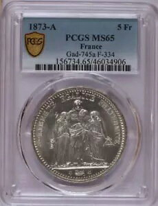 :1873-A 5 �t���� �t�����X PCGS MS65 �w���N���X �O���[�v ��|�b�v ���A���e�B R5 �n�C�O���[�h