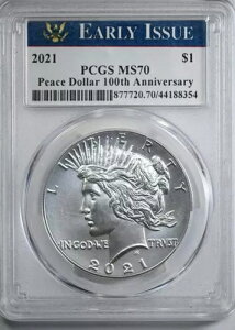 2021-P �s�[�X �V���o�[ �h�� PCGS MS70 �������s���Ɋ󏭂œ��荢��
