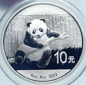 2014 CHINA PANDA Bamboo TEMPLE of HEAVEN �V���o�[ 10 �������R�C�� PCGS i86689
