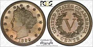1899 PCGS PR65 �v���[�t ���o�e�B V �j�b�P�� 5C�ATrue View �摜�t��!