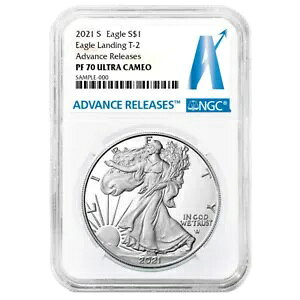 2021-S �v���[�t $1 �^�C�v 2 �A�����J�� �V���o�[ �C�[�O�� NGC PF70UC AR Advance �����[�X L...