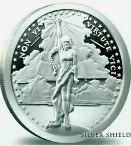 5�I���X .999 �s���A�V���o�[ �V�[���h �v���[�t �� VI VIRTUTE VICI ���E���h �R�C�� �E�F�X�g�E�B�[�g COA