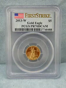 2013-W PCGS PR70 DCAM v[t 1/10oz $5 AJ S[h C[O vt/t@[Xg XgCN