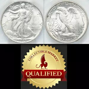 1946 PCGS MS61 CMQ �_�u���_�C ���o�[�X ?? �E�H�[�L���O ���o�e�B �n�[�t�_���[ ?? DDR 50C