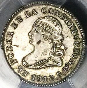 1848 GJ PCGS AU 55 GNAh 1/2 A Lg (24022801C)