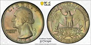 MS67 1973 25C ���V���g�� �N�H�[�^�[�APCGS Trueview - ���C���{�[ �G���x���[�v �g�[��