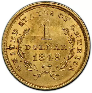 1849 No-L PCGS MS60 z 1,000- 3 ԖڂɒႢh ? _ĈЂъG[! ?
