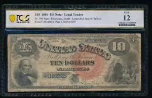AC Fr 106 1880 $10 �@��ʉ� PCGS 12 �Ԃ��X�p�C�N�V�[��