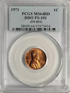 1971 1c DDO FS-101 d_C\ʃJ[LOZg PCGS MS64 RD