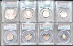 2016-S ����Ńv���[�t �Z�b�g 8 �R�C�� PCGS PR70 DCAM �t�@�[�X�g �X�g���C�N �č���