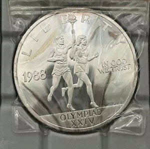 1984 US $10 �I�����s�b�N 1 �|���h �v���[�t �R�C�� C.O.A.�t������ .999