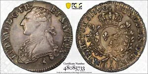 �t�����X�V���o�[ 1/2 ecu 1790 A (�p��) �g�[���񖢗��� PCGS AU55