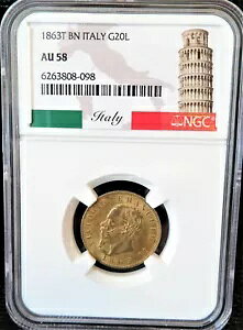 1863T BN C^A S[h 20  NGC AU58 **