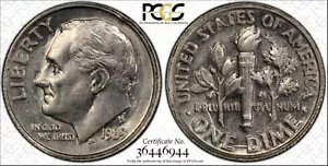 1989-P 10C PCGS AU55 �Փ˃_�C�X Obv-Rev - RicksCafeAmerican.com