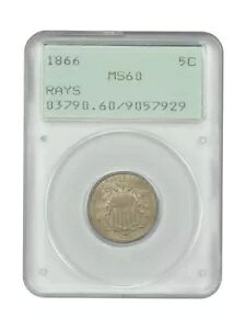 1866 5C PCGS MS60 (CYAOGH g[) - V[h jbP