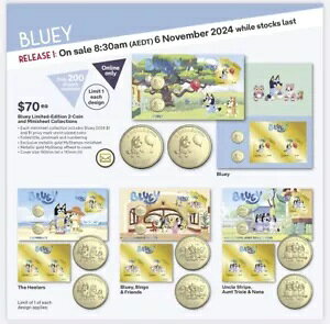 Bluey 2024 ����� 2 �R�C�� �~�j�V�[�g �R���N�V���� �Z�b�g - �n���h��
