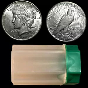 Peace Silver Dollar Roll - AU++++ 20 �R�C�� �~���g�}�[�N �n�C�O���[�h
