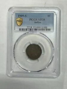 1909 S PCGS VF35 �C���f�B�A�� �w�b�h �y�j�[ (LO1009164)