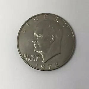 1972 D リバティ アイゼンハワー 1 ドル硬貨 - フライング イーグル - 本物