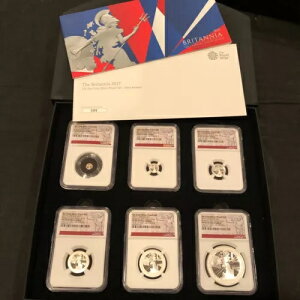 2017 �C�M���X �V���o�[ 6 �Z�b�g �u���^�j�A 20 ���N�L�O PF69 1st 100 �� 1 #63L