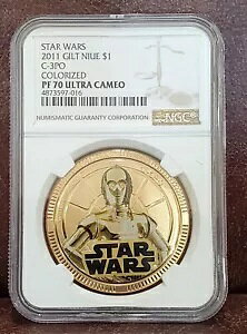 2011 X^[ EH[Y NGC PF 70 $1 "C-3PO" S[h / Eg JI / J[CYh