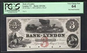 1855 $3 �����h??�� �o�[�����g��s�̔p�~���ꂽ�؋��m�[�g PCGS ������-64