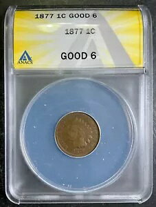 ANACS G6 1877 �C���f�B�A�� �Z���g �`���C�X ���A �^�t �L�[ �f�[�g �F��R�C�� A9