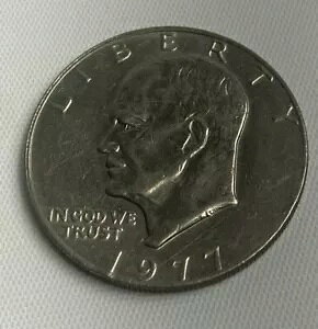 ヴィンテージ 1977 1 ドル リバティ アイゼンハワー コイン フライング イーグル 本物