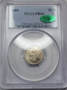 1888 v[t X[ Zg jbP 3c PCGS PR66 CAC  PF t PQ *G833