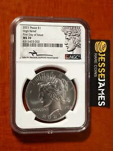 2021 $1 �V���o�[�s�[�X�h�� NGC MS70 Mercanti �������菉�����s FDI ���x��