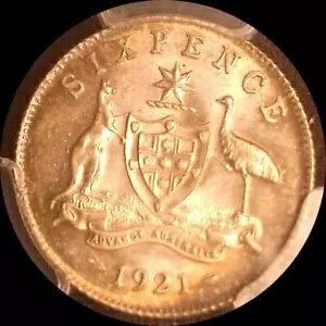 �I�[�X�g�����A 1921 6 �y���X PCGS MS64+ #0437 - ���������͓I�ȃ��C�g�g�[��