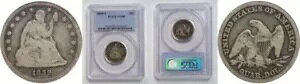 1859-S 25C ���ȃ��o�e�B �N�H�[�^�[ PCGS VG-8