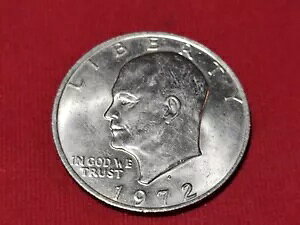 1972 D リバティ アイゼンハワー 1 ドル硬貨 - フライング イーグル - 本物