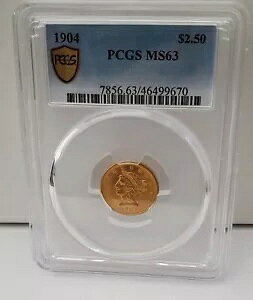 PCGS O[h MS63 1904 $2.50 NH[^[ C[O  #9670