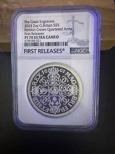 UK 2023 - ?5 2IX yeBV NE - NGC PF70 ULTRA CAMEO - ȃO[h!