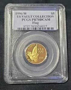 1996 W $5 S[hLO PCGS PR70 DCAM US VAULT RNV