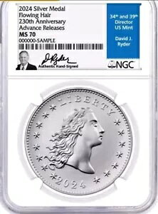 2024 �⃁�_�� ����锯 230TH ANNIVERSARY NGC MS70 Adv.�����[�X���C�_�[�T�C���I